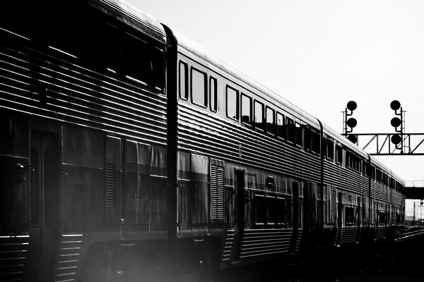 Double-decker train on Peron