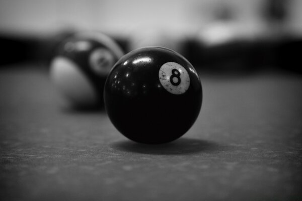 Nature morte Monochrome de boules de billard