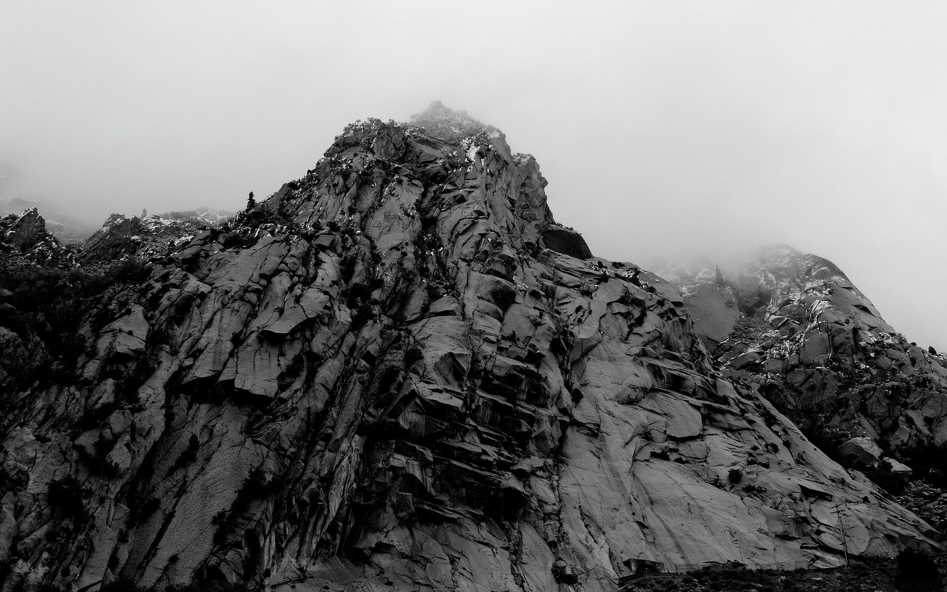 blanco y negro montañas nieve naturaleza niebla monocromo invierno al aire libre niebla paisaje