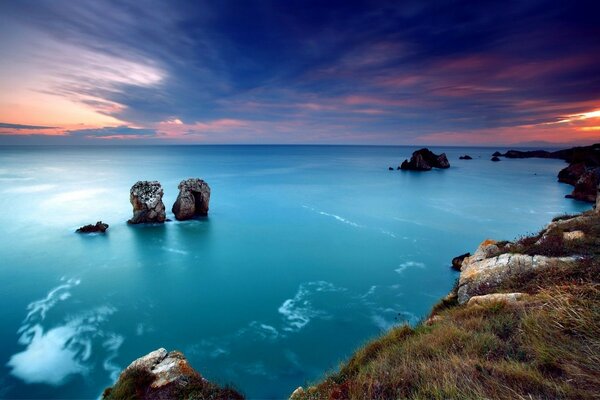 Paisaje de la costa italiana de Córcega