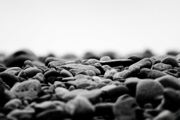 Black and white pebbles - the sea is already close