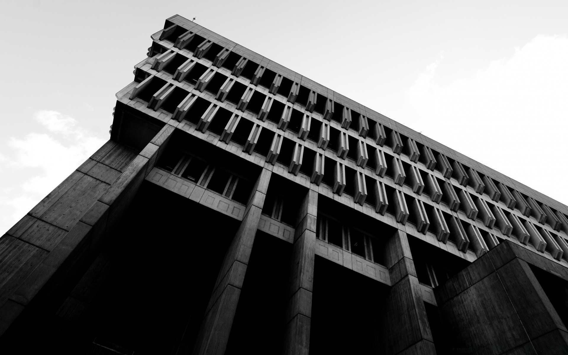 black and white architecture monochrome building sky city business glass window office skyscraper steel