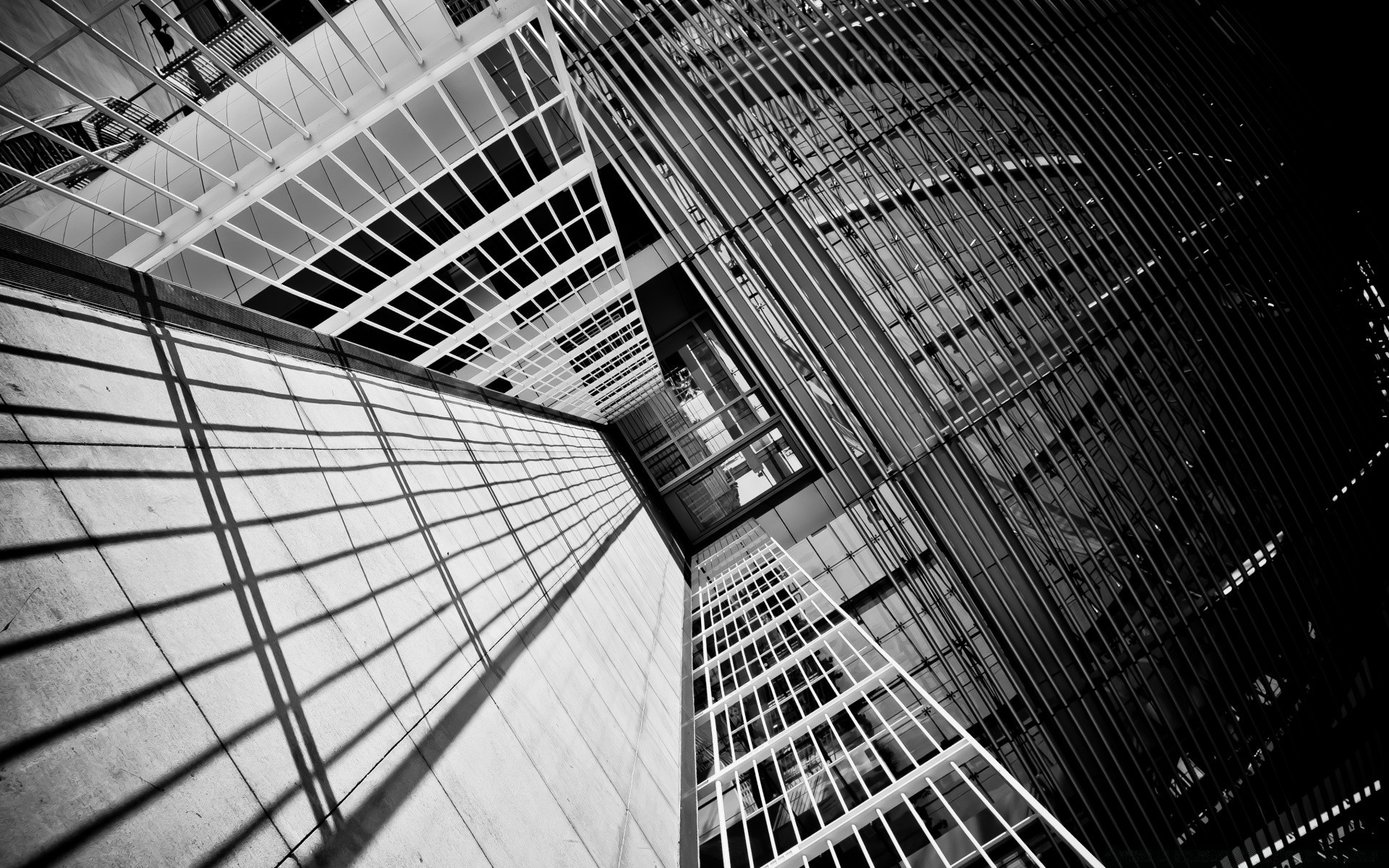 noir et blanc architecture verre bureau maison moderne acier entreprise perspective ville fenêtre futuriste réflexion urbain moderne expression gratte-ciel construction finance technologie