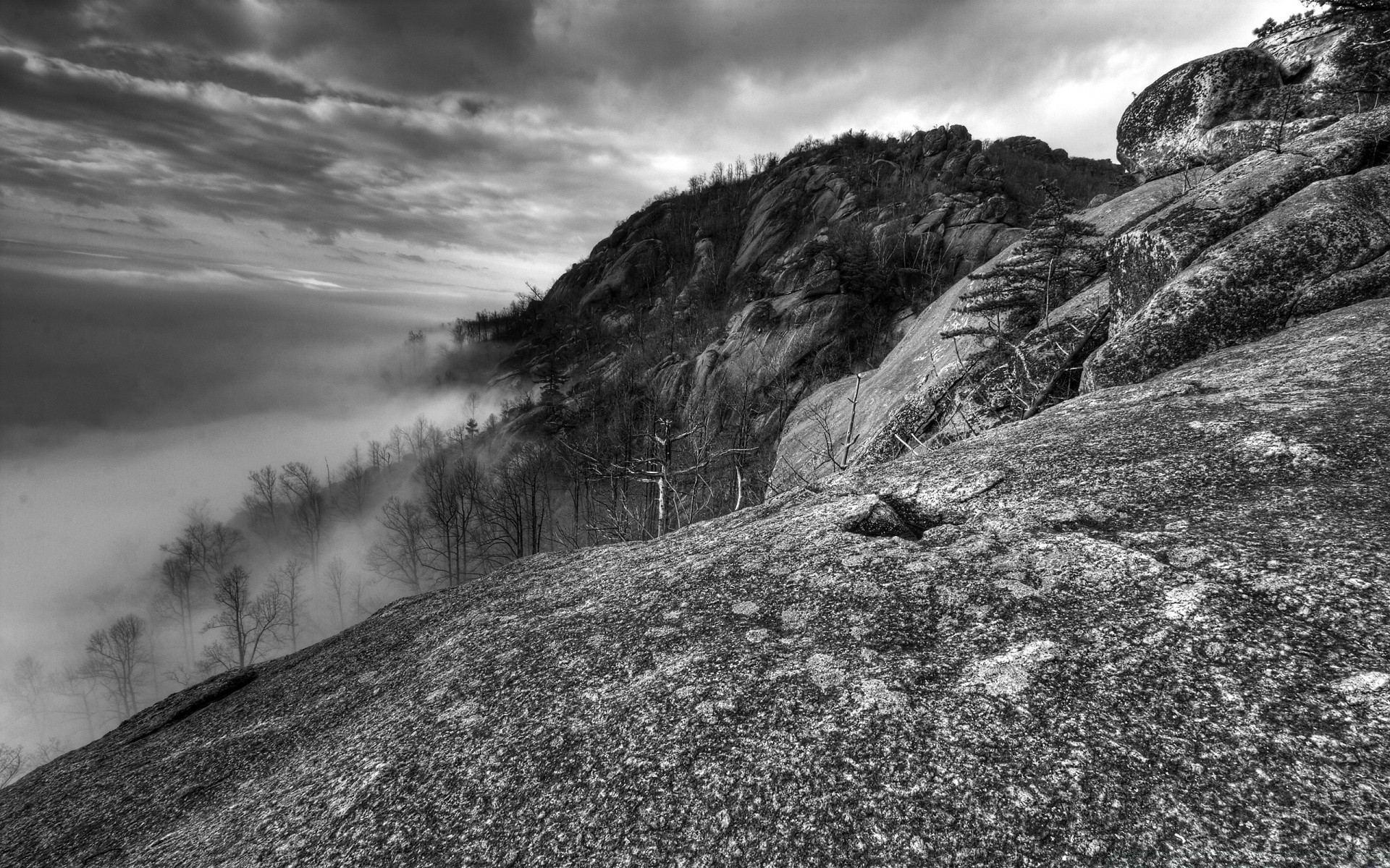 czarno-biały krajobraz natura góry niebo skała podróże chmura na zewnątrz sceniczny