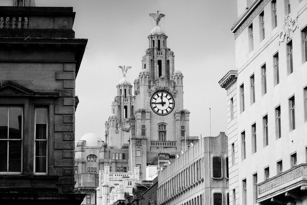 An old-style clock tower