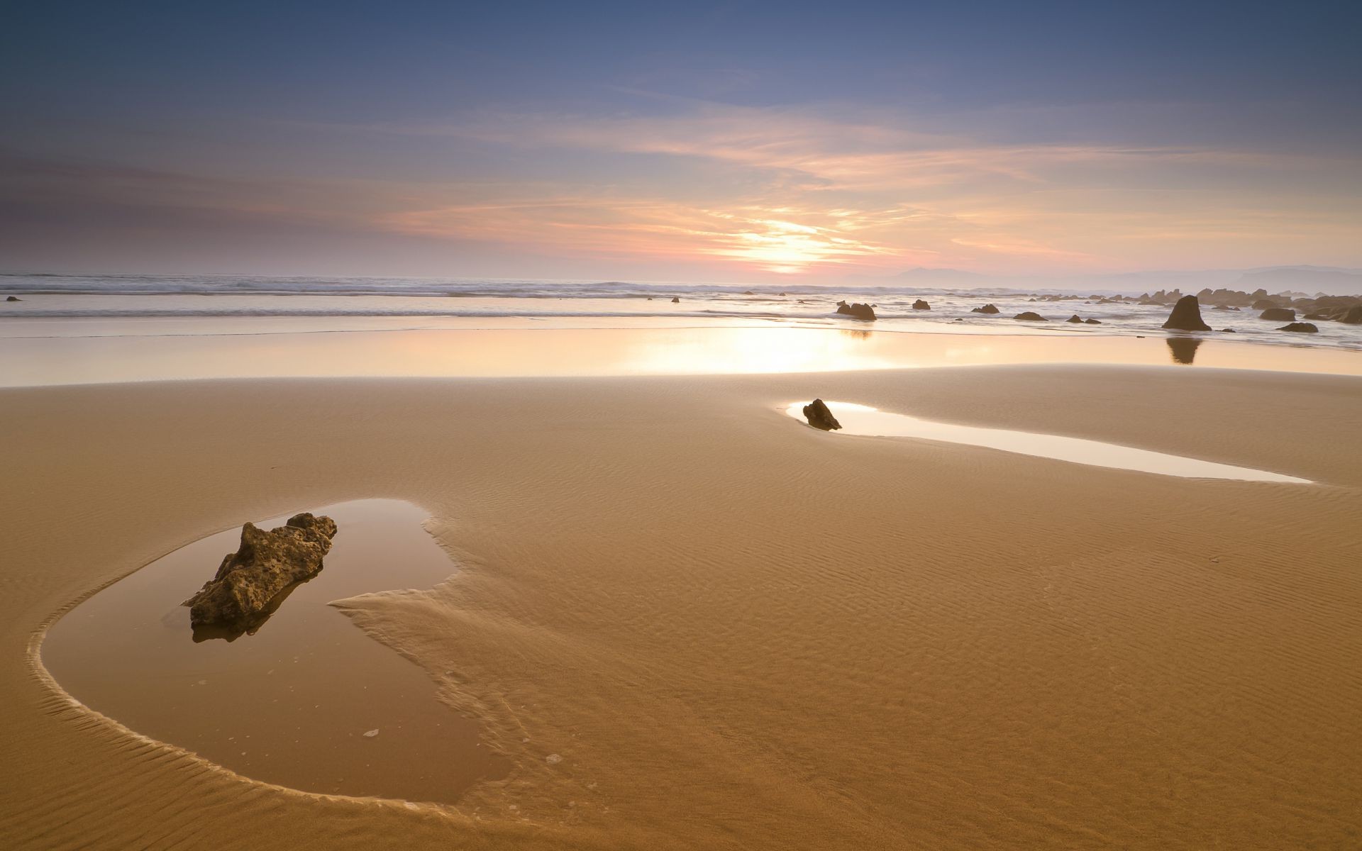 sonnenuntergang und dämmerung strand wasser sand meer sonnenuntergang meer landschaft ozean brandung dämmerung reisen sonne landschaft dämmerung abend