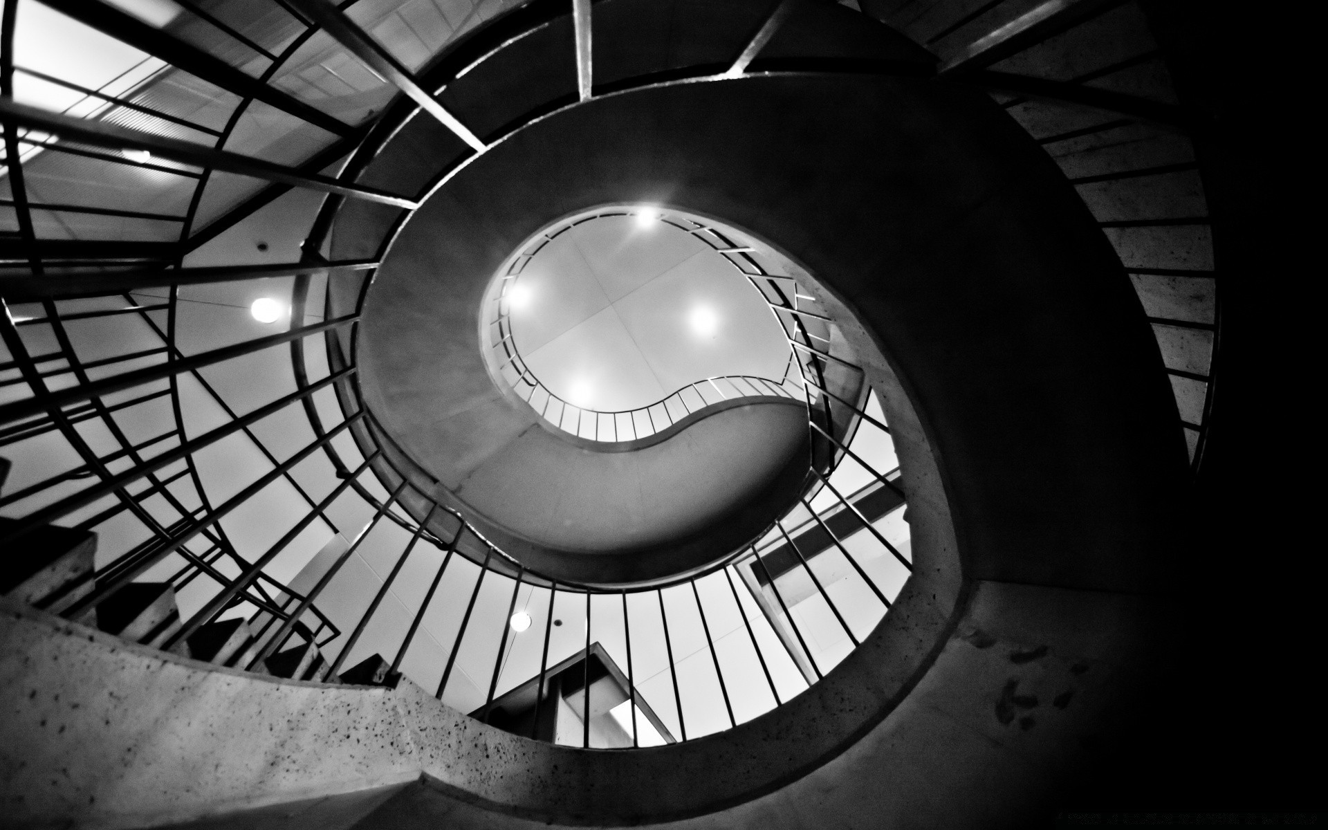 black and white light monochrome architecture abstract step indoors ceiling technology perspective glass design urban airport tunnel building desktop