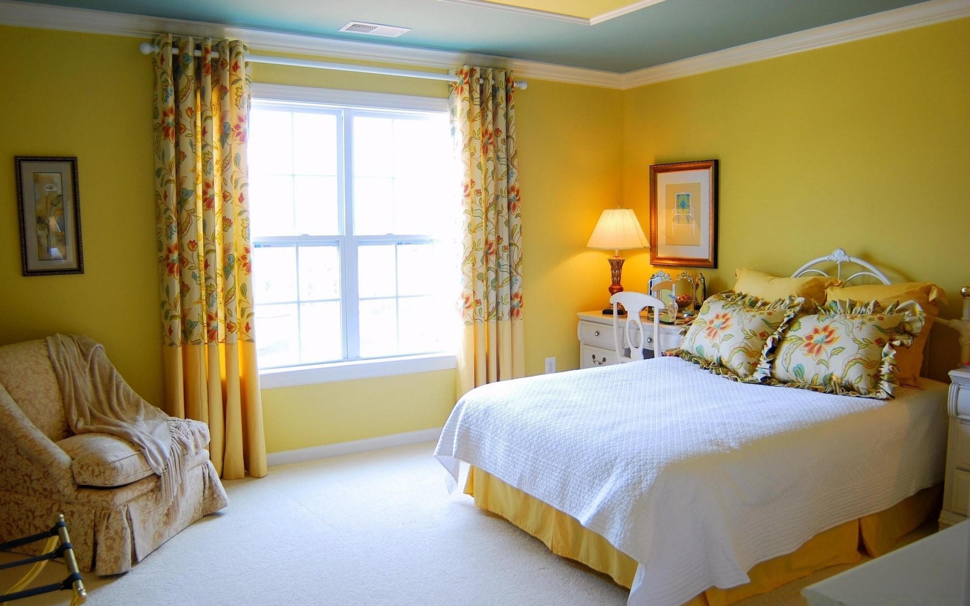 house and comfort furniture bedroom room bed indoors lamp pillow window house table home interior design family rug hotel apartment cover floor seat chair