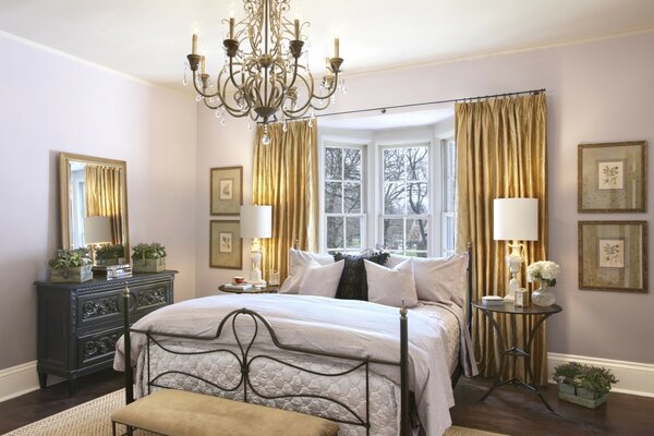 A design solution for the arrangement of the bedroom