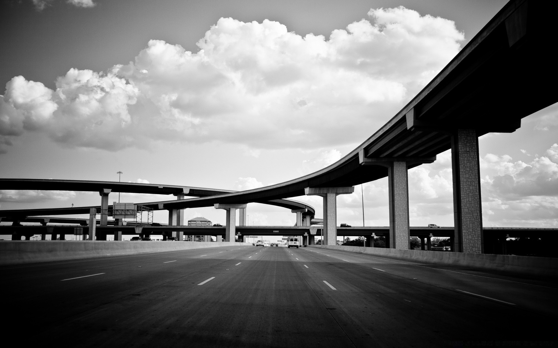 noir et blanc pont système de transport rue voyage route ciel trafic autoroute architecture cordes long ville voiture rapide coucher de soleil voiture connexion urbain à l extérieur