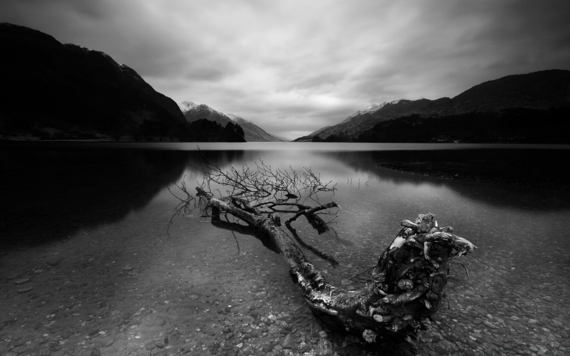 black and white water beach landscape monochrome sunset ocean sea lake seashore dawn travel rock river nature