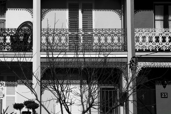 Old house with beautiful balconies