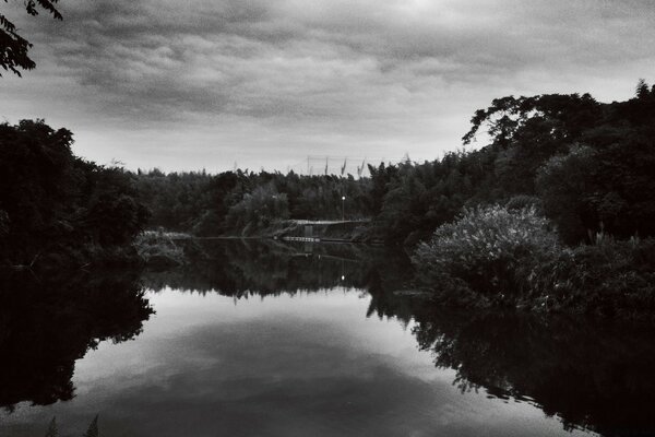 Cloudy day - calm river