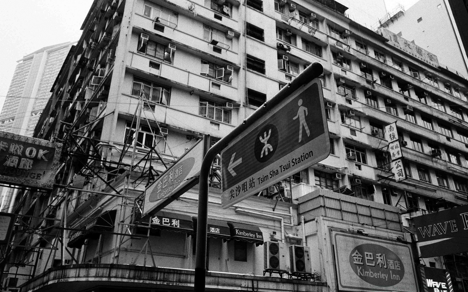 noir et blanc rue ville maison architecture commerce voyage urbain de plein air