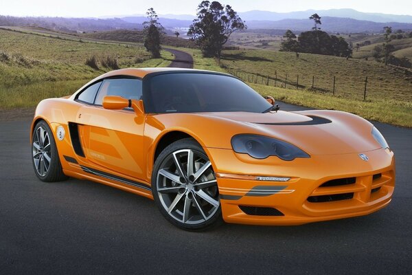 Voiture de sport orange