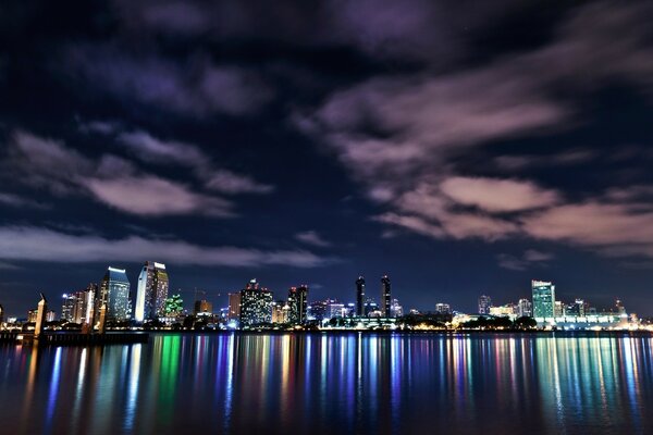 Horizon de Londres dans la nuit