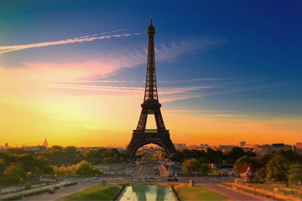 Eiffel Tower in the open air