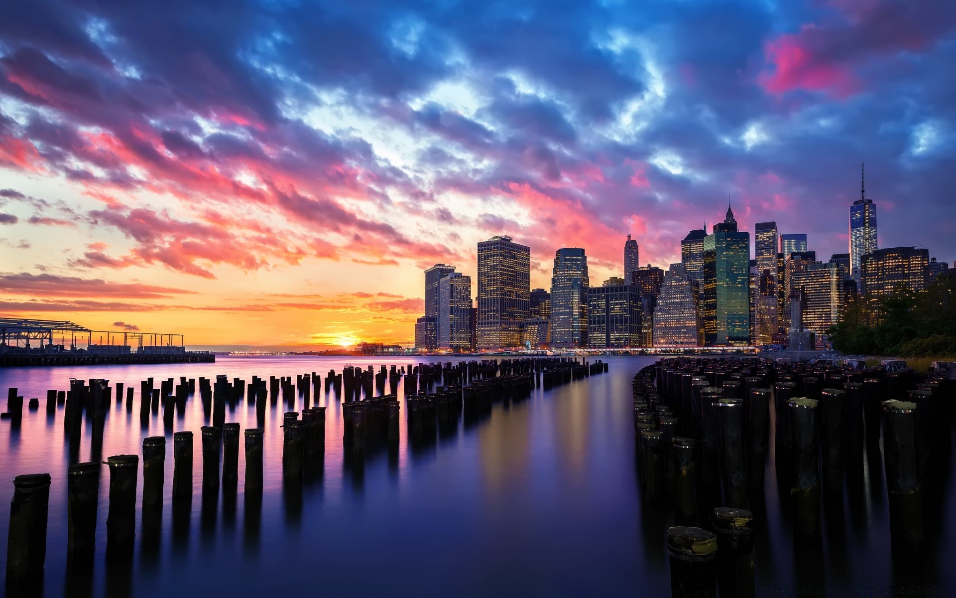 andere städte stadt skyline stadt reflexion architektur fluss wolkenkratzer wasser sonnenuntergang innenstadt brücke haus promenade reisen himmel dämmerung urban hafen abend pier