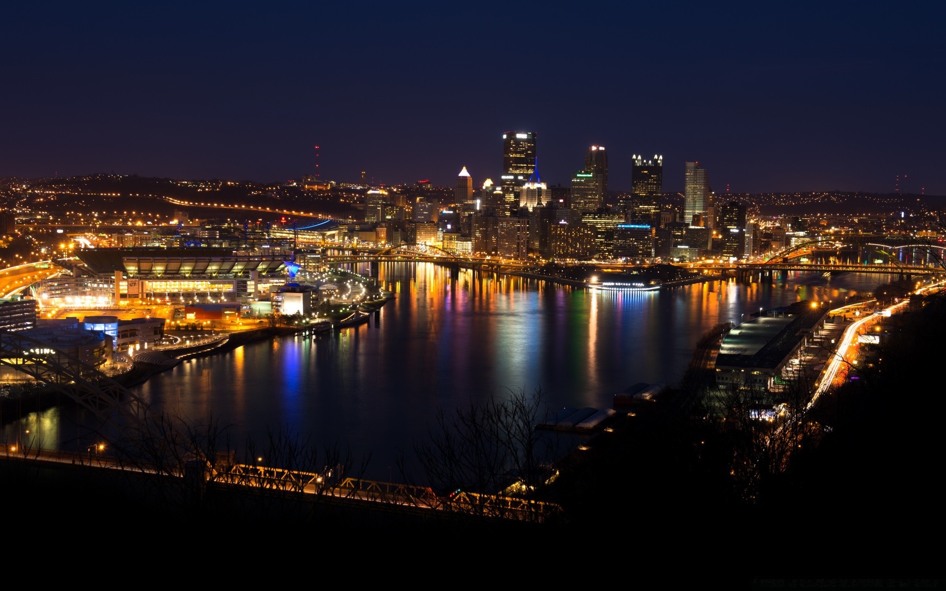 other city city water cityscape dusk architecture travel river evening skyline bridge urban building reflection sky illuminated sunset harbor light downtown waterfront