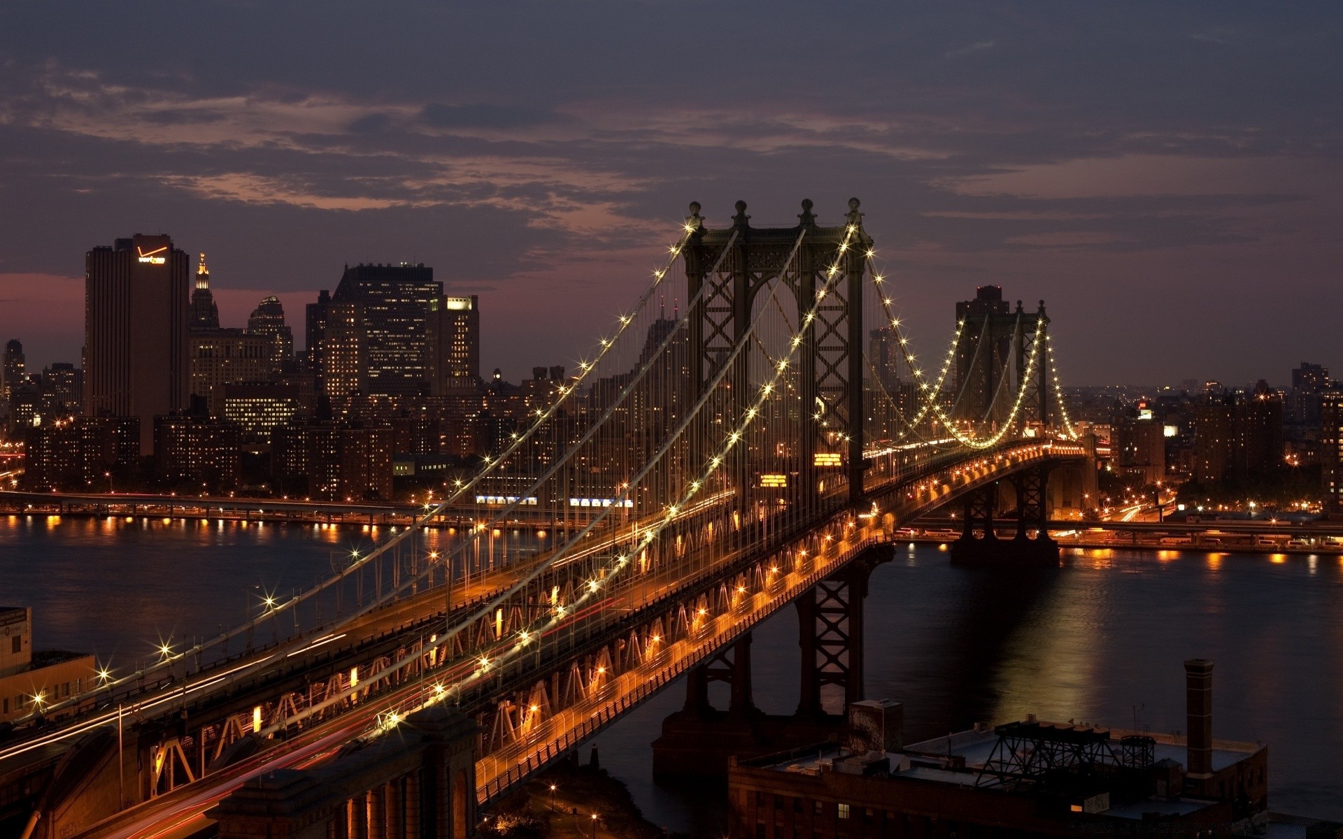 Нью-Йорк закат мост бесплатно
