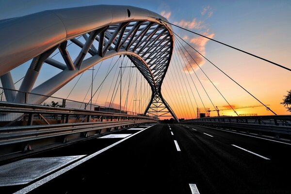 A journey across a modern bridge