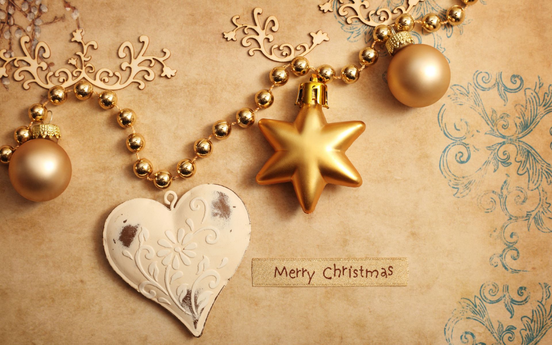 holidays gold retro christmas antique decoration shining paper beads jewelry