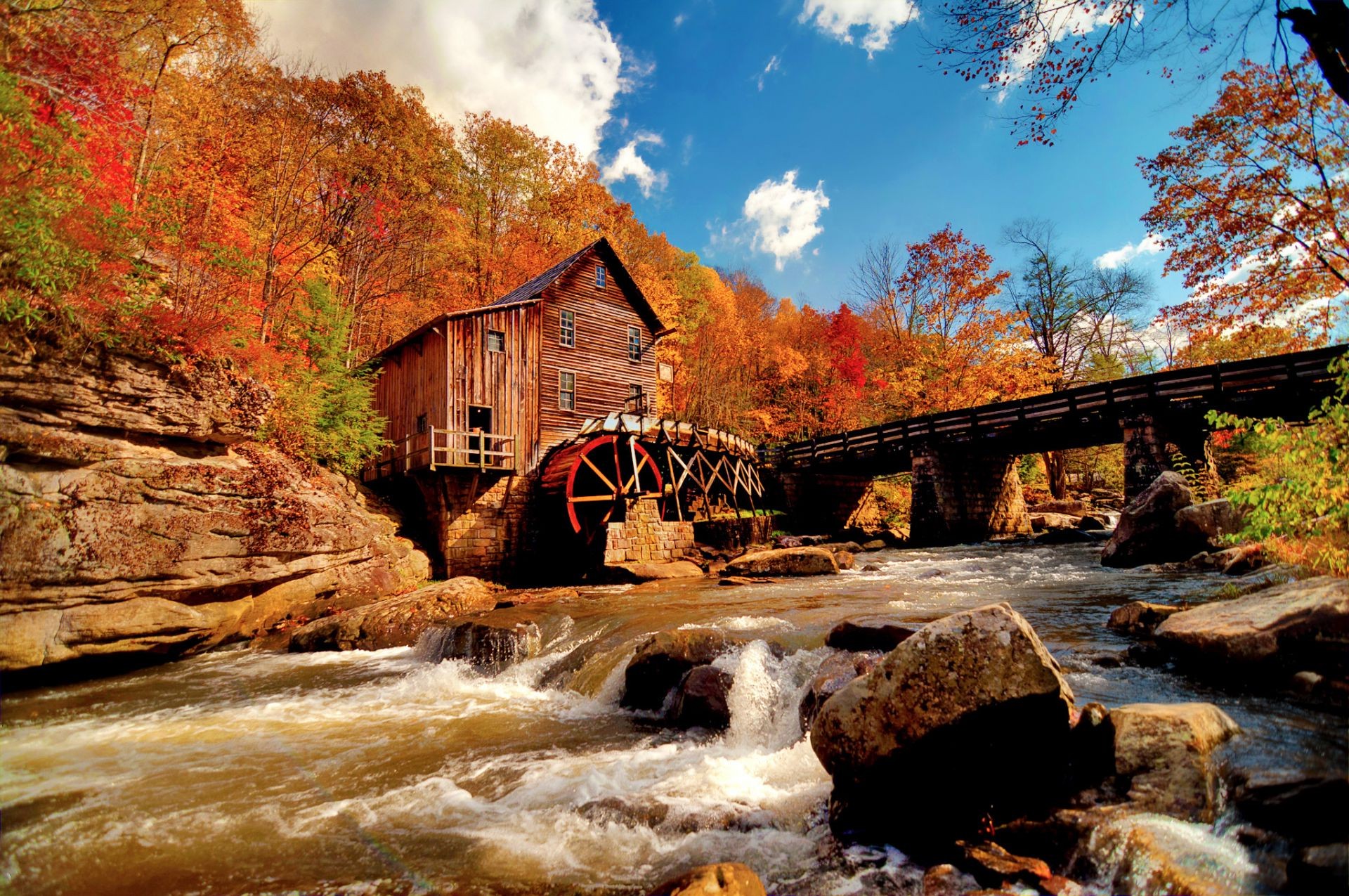 rivières étangs et ruisseaux étangs et ruisseaux eau automne rivière bois flux nature paysage cascade voyage pont à l extérieur bois rock ruisseau scénique