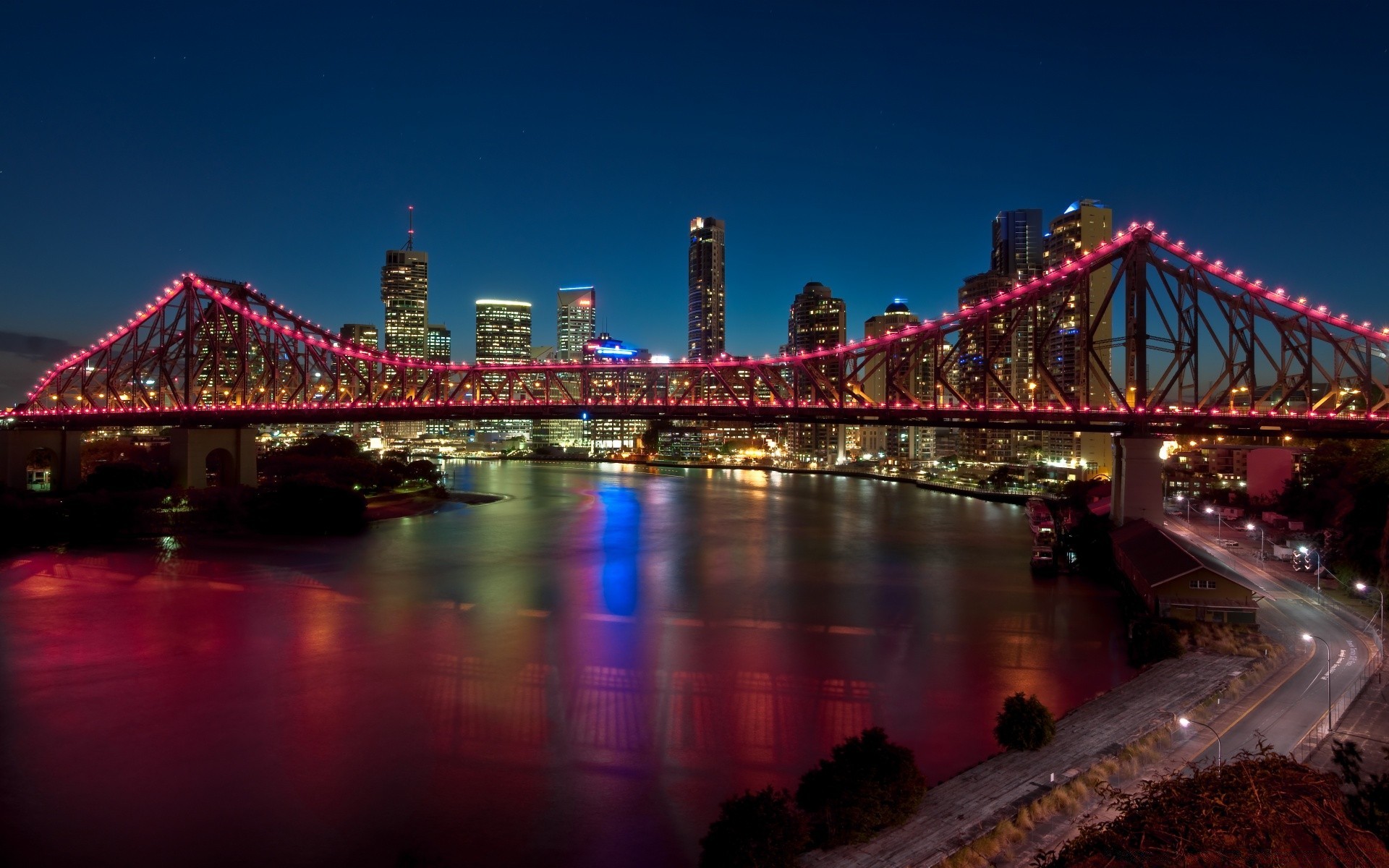 other city bridge water evening travel dusk reflection river architecture city sunset sky light illuminated building