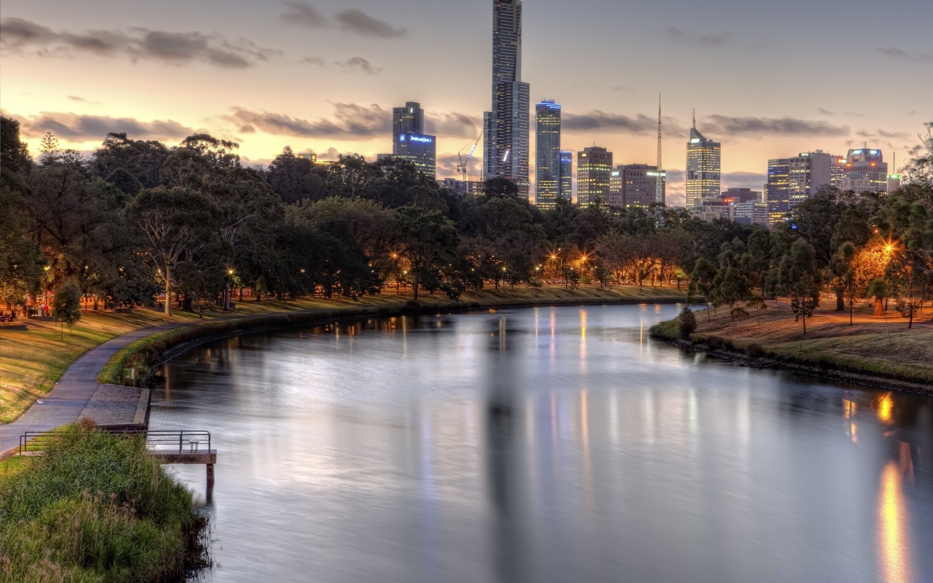 other city river water city travel architecture bridge reflection sunset building sky cityscape outdoors dusk evening urban