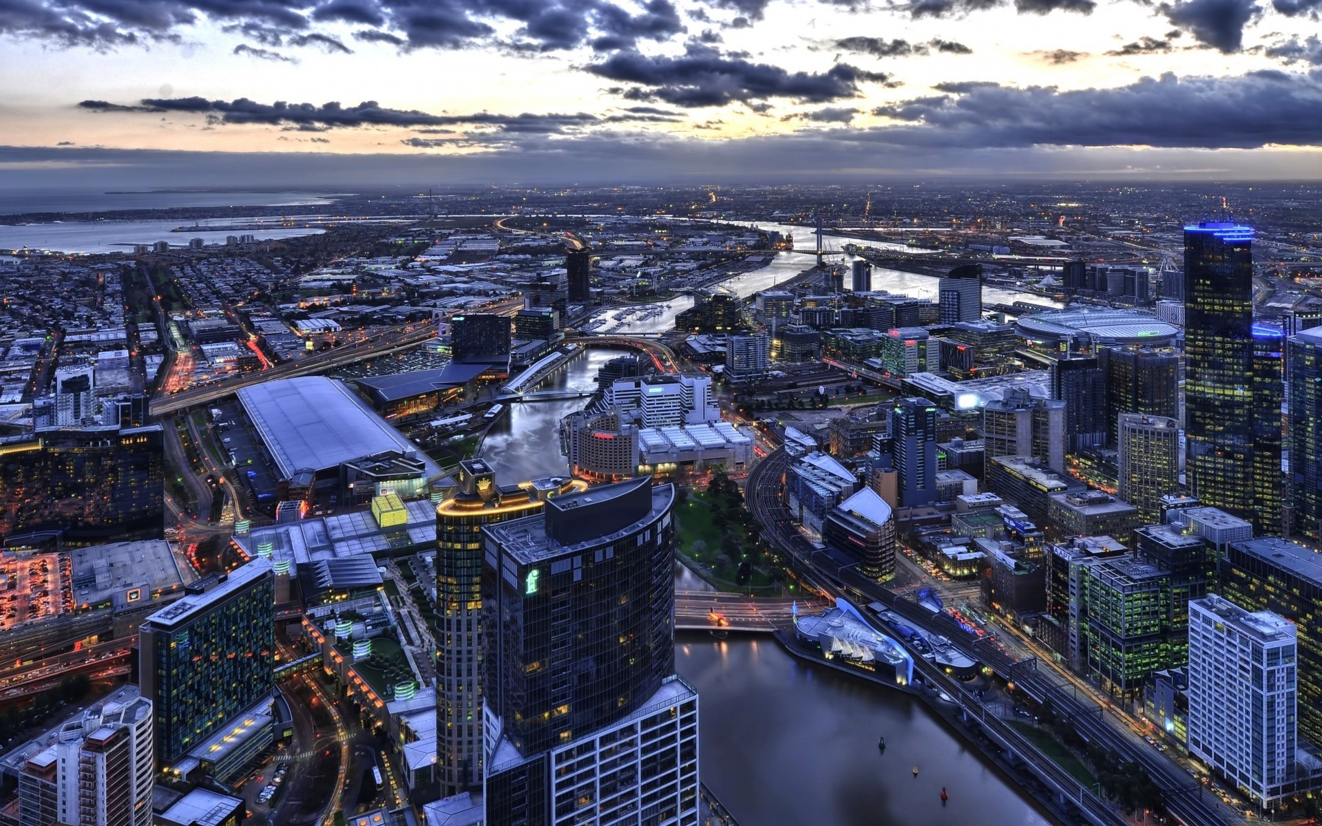 страны архитектура Австралия Мельбурн небо облака природа скачать