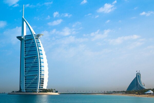 Sail in Dubai over the sea