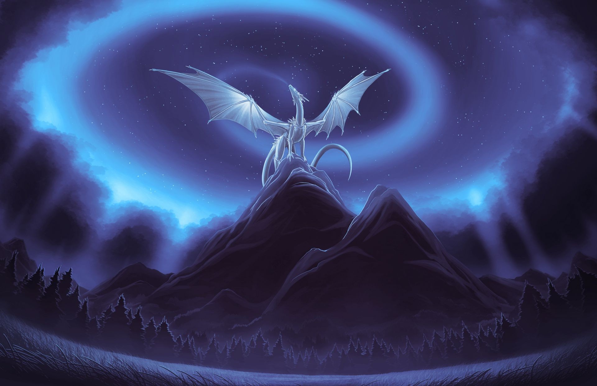 драконы размытость искусство аннотация луна планеты наука формы