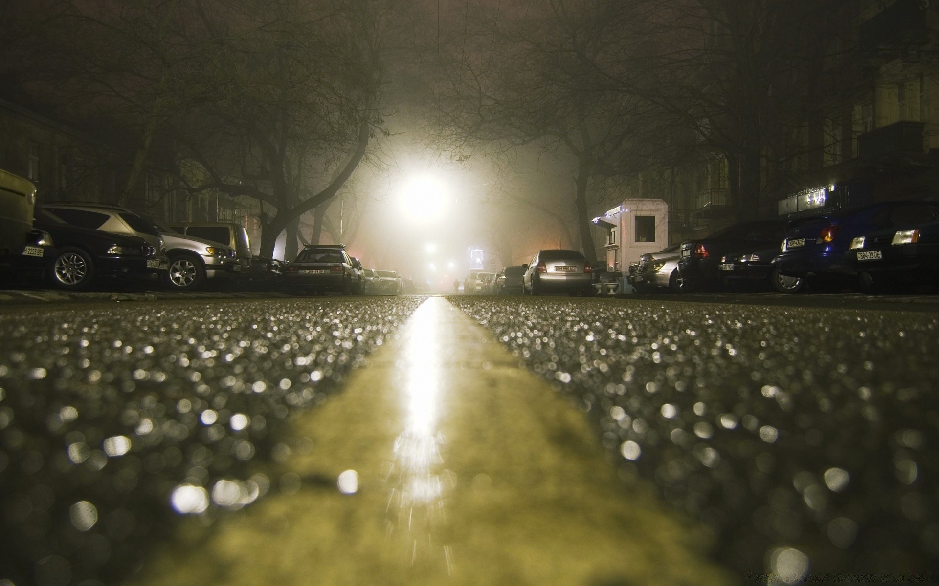 other city rain blur snow street winter storm action road light car vehicle city weather fog monochrome transportation system landscape reflection water