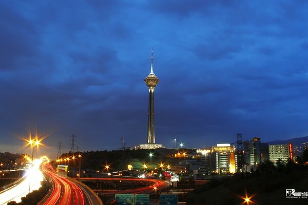 Beautiful evening cityscape