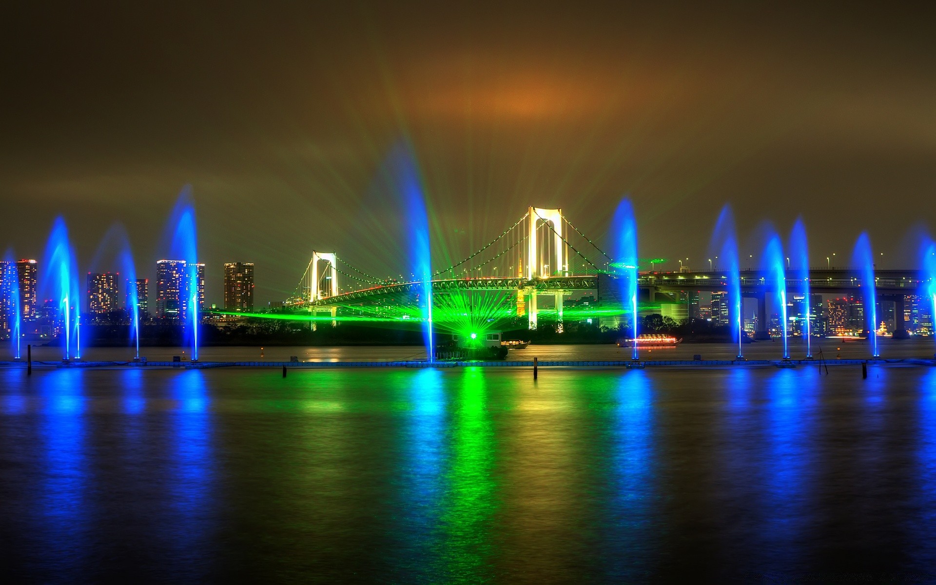 other city city blur evening water architecture illuminated downtown reflection cityscape sunset light travel bridge river dusk skyline sky