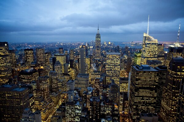 Architecture of a big city top view