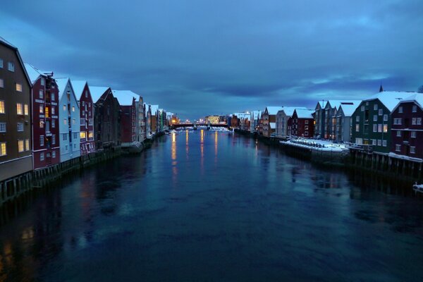 Houses on the banks of the river