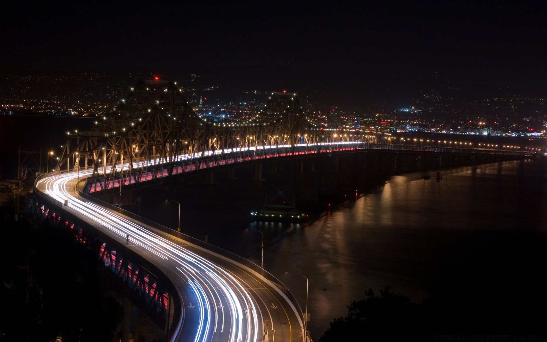 andere städte brücke abend stadt straße dämmerung verkehr reisen fluss verkehrssystem wasser unschärfe autobahn licht architektur städtisch straße hintergrundbeleuchtung haus innenstadt