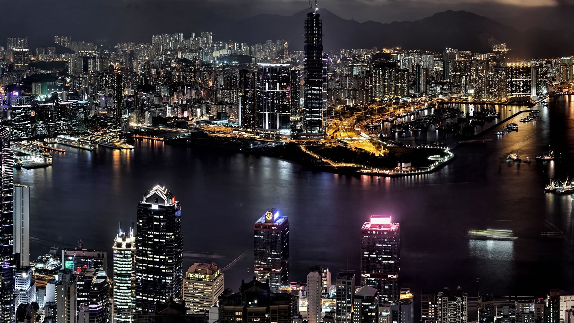 other city city cityscape harbor skyline travel dusk water skyscraper river waterfront building architecture evening downtown urban reflection bridge business pier