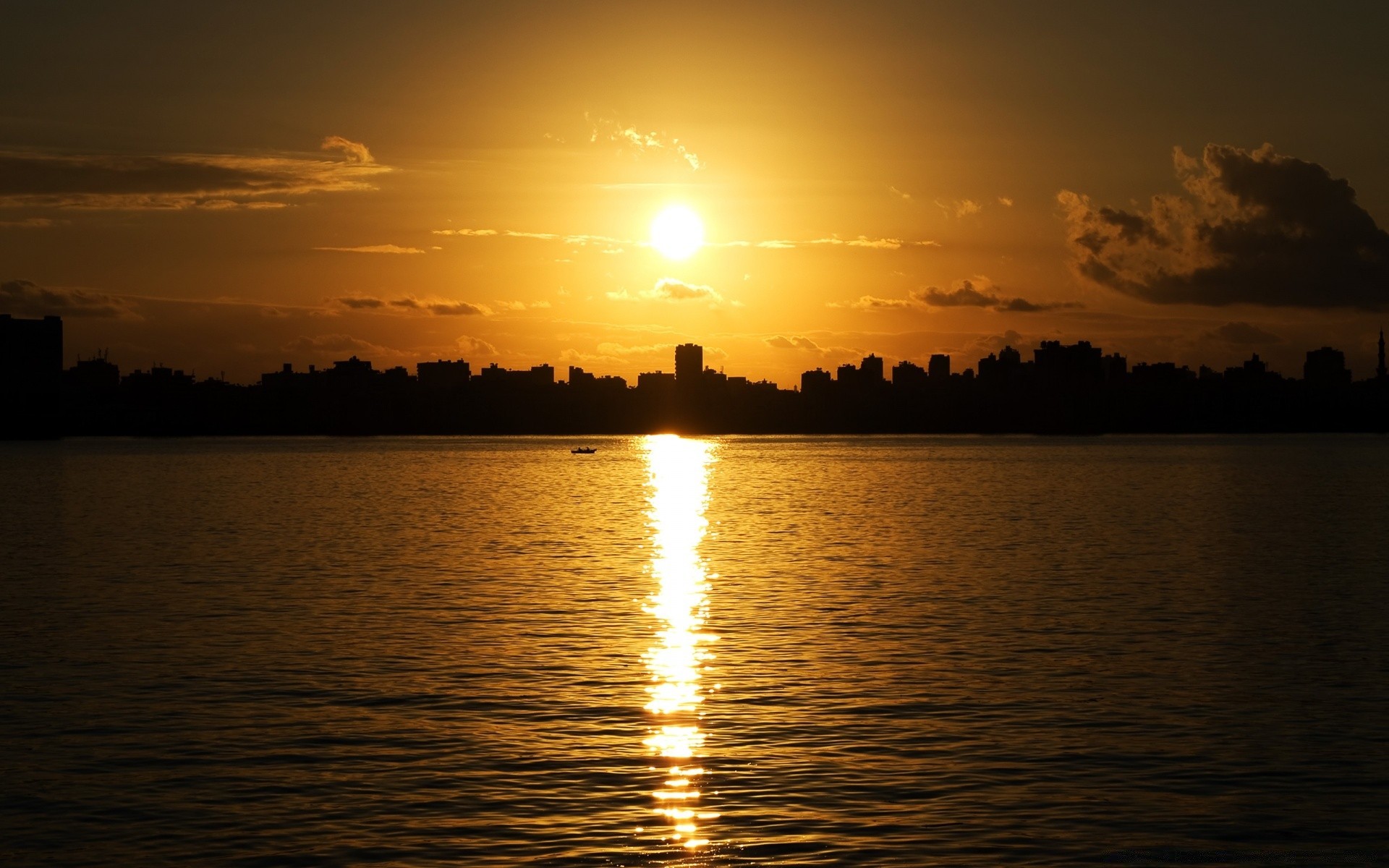 other city sunset dawn water reflection lake sun evening dusk landscape silhouette