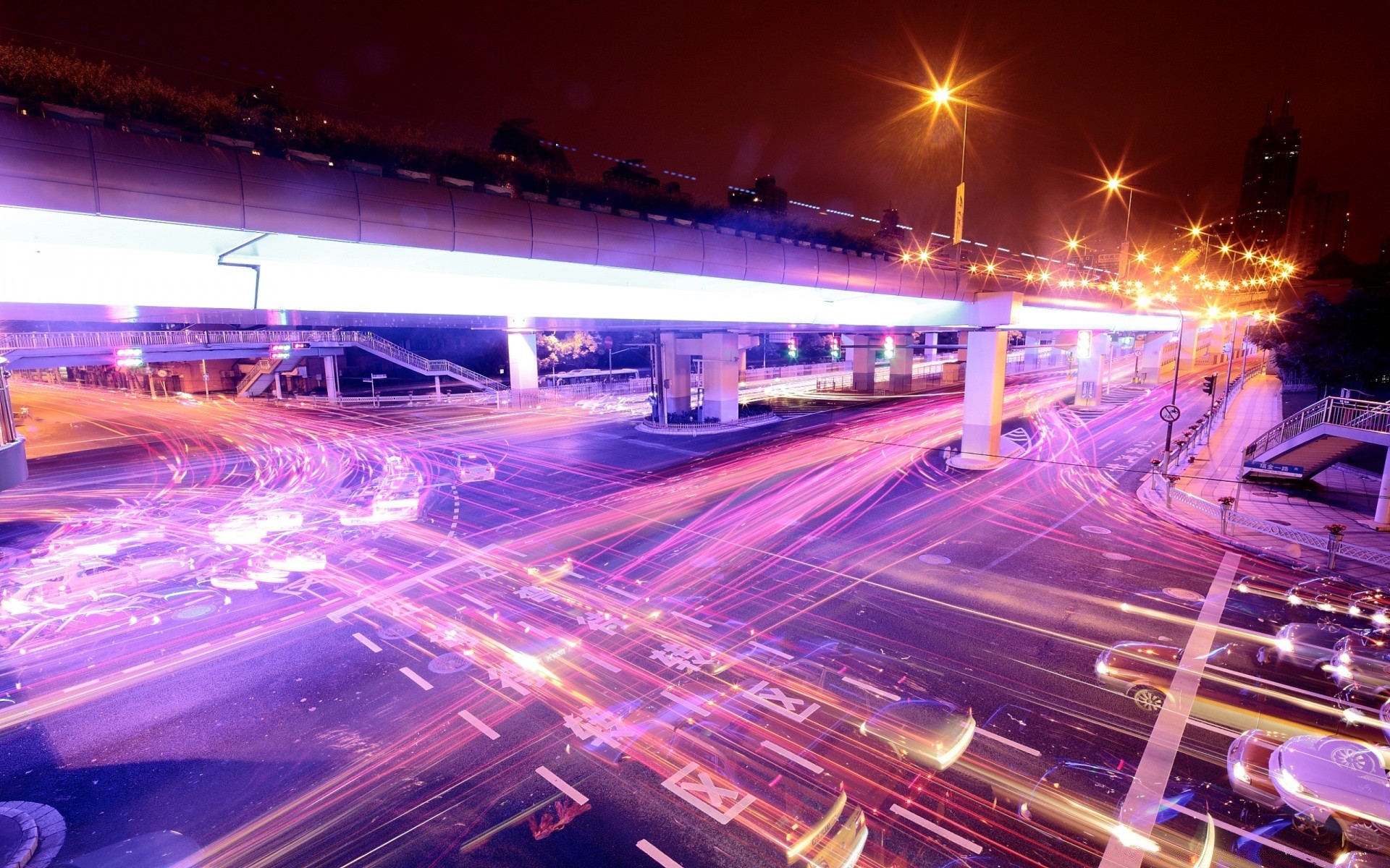 outras cidades tráfego centro da cidade tráfego cidade borrão noite rodovia velocidade crepúsculo urbano estrada luz rápido ponte trilha palco cordas sistema de transporte rua