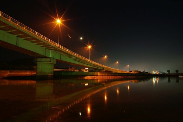 Ultramodern bridge across the sea