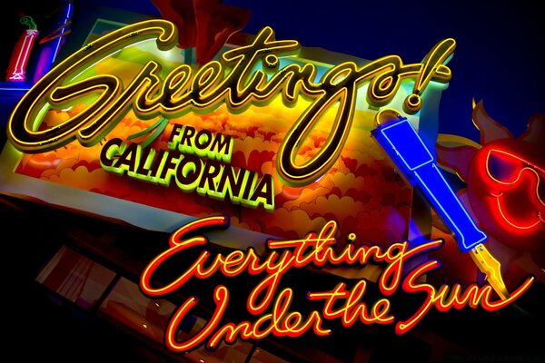 Bright Neon Sign from California