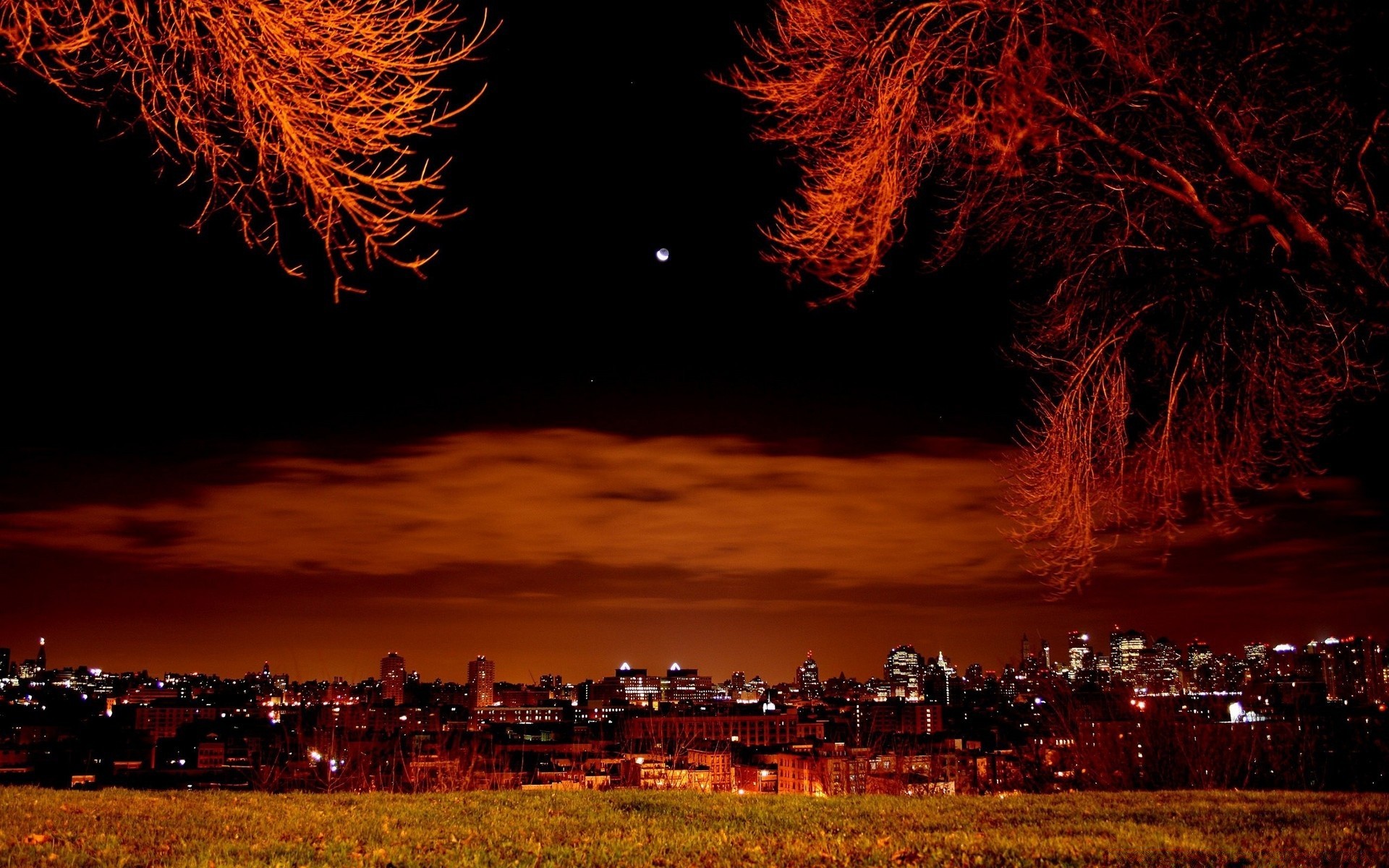 otras ciudades puesta del sol noche al aire libre cielo