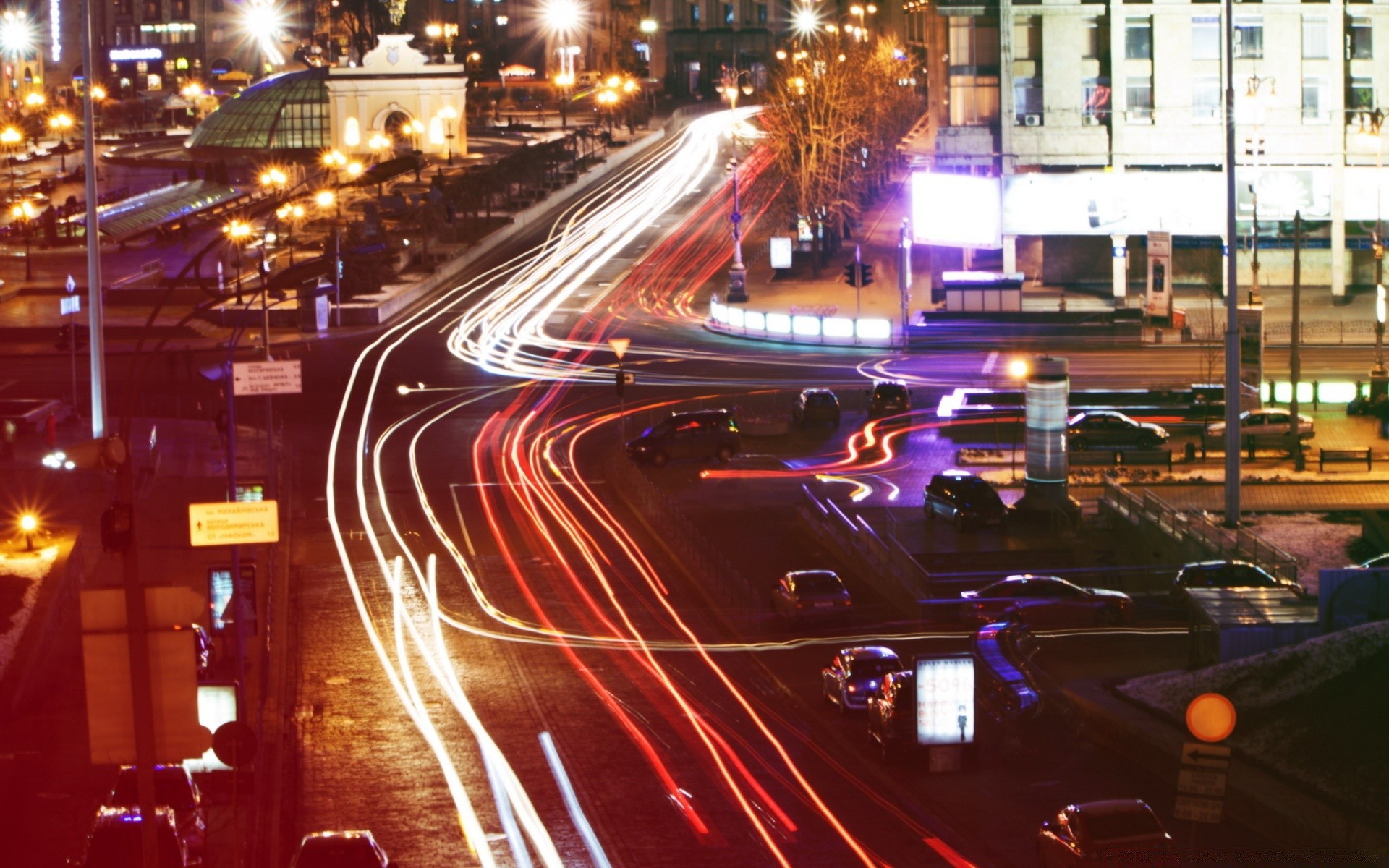 other city traffic road blur transportation system highway car bus motion street city downtown rush dusk evening light fast expressway urban