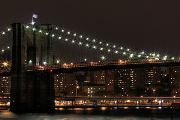 Architecture of the bridge over the river in the city