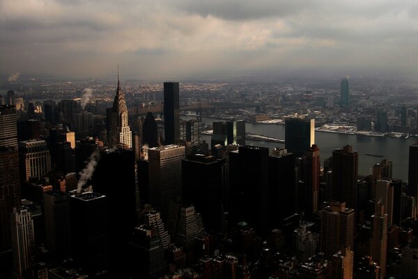 Urban landscape. Sky. Skyline. Skyscrapers