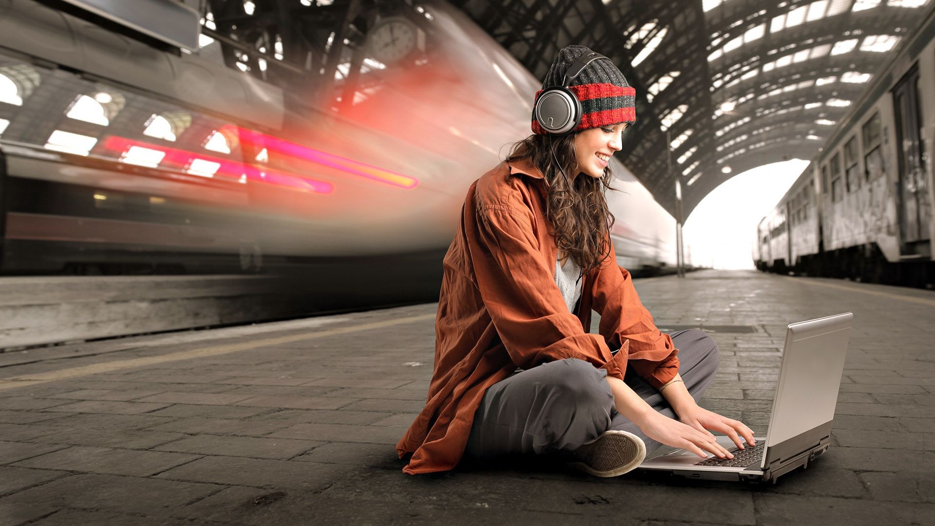 music street tube urban city woman transportation system