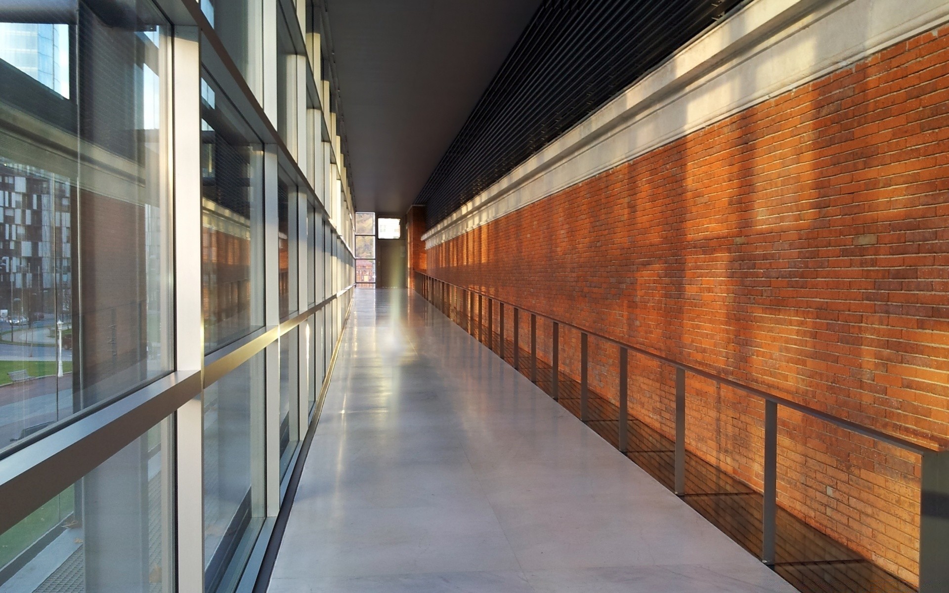 interior indoors window glass architecture contemporary hallway building reflection ceiling business room