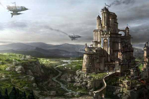 Composizione nello stile dell architettura Fantasy